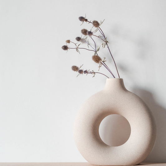 Vase, Céramique Évidée, Style Scandinave
