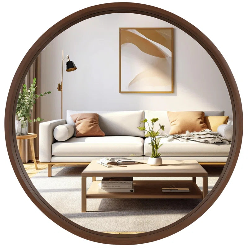 Miroir Rond en Bois pour une Décoration Unique - Rania