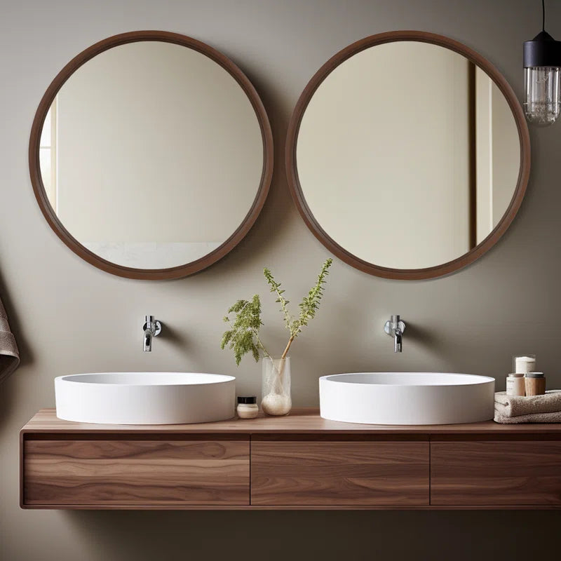 Miroir Rond en Bois pour une Décoration Unique - Rania