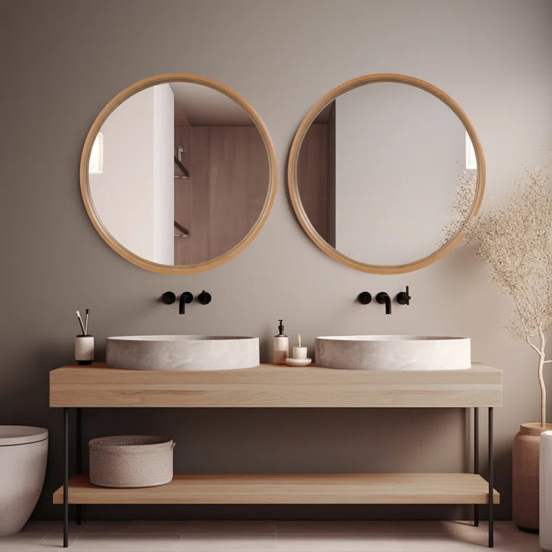 Miroir Rond en Bois pour une Décoration Unique - Rania