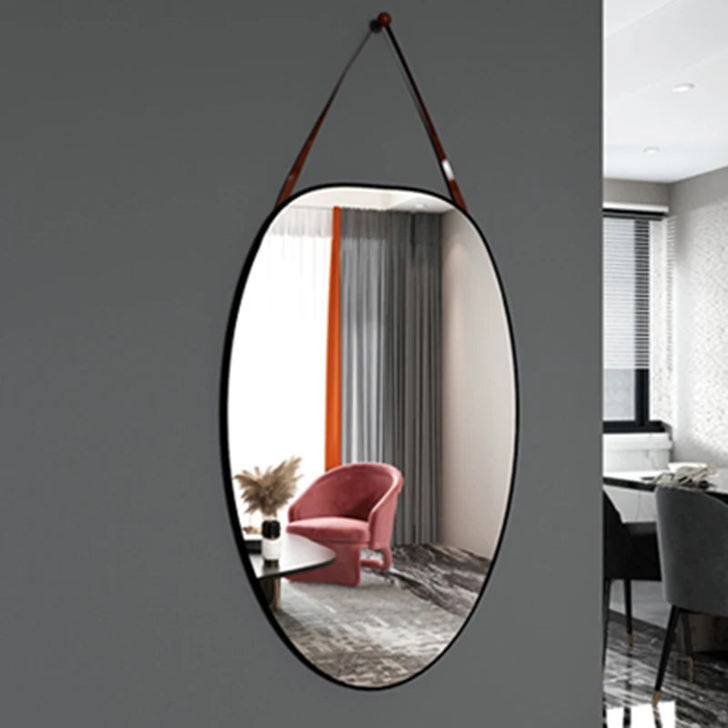 Creative Modern Mirror Bathroom Art Makeup Nordic Round Mirror Design Full Length Hanging Dekoracyjne Lustra Decoration Home