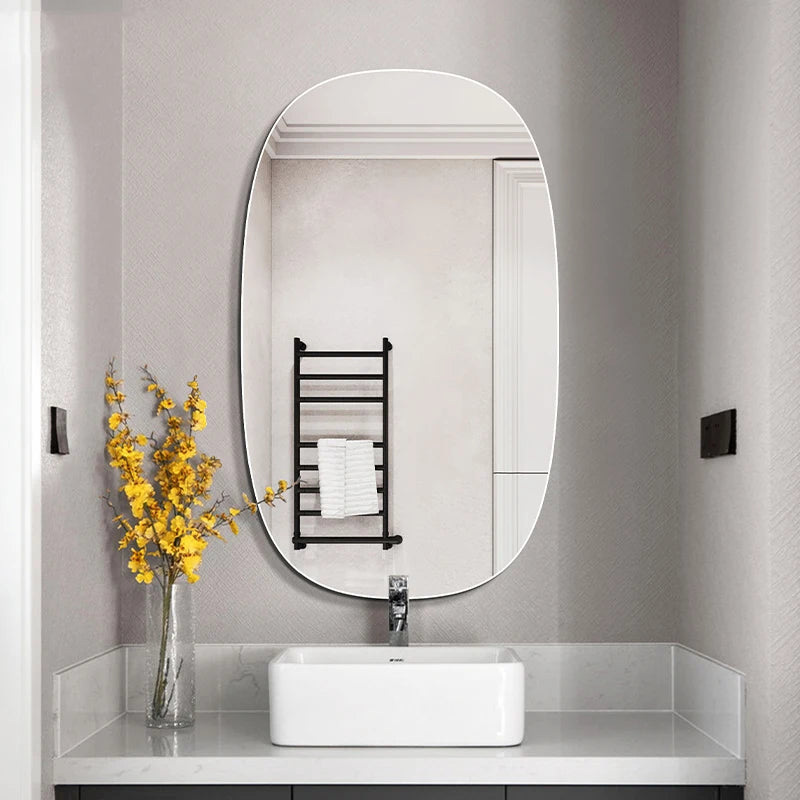 Makeup Irregular Wall Mirror Stikers Bathroom Asymmetrical Mirror Wall Mount Aesthetic Espejos Decorativos Home Decoration