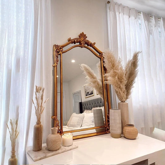 Led Lighted Irregular Mirror Bathroom Makeup Wooden Wall Hairdressing Mirror Design Modern Dekoracyjne Lustra Room Decoration