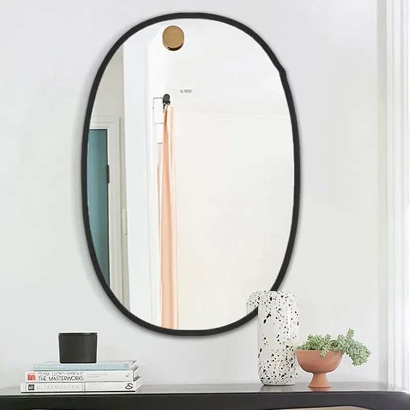 Luxury Irregular Decorative Wall Mirror Nordic Shower Crafts Bathroom Mirrors Modern Makeup Vanity Espejo Con Luz Home Decor