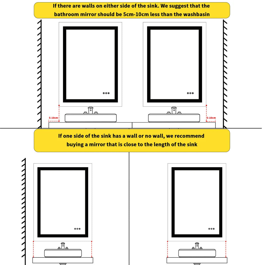 LUVODI Illuminated Bathroom Mirror Gold Frame Wall Mounted Bathroom Vanity Mirror with LED Lights 3 Color Dimming Defog