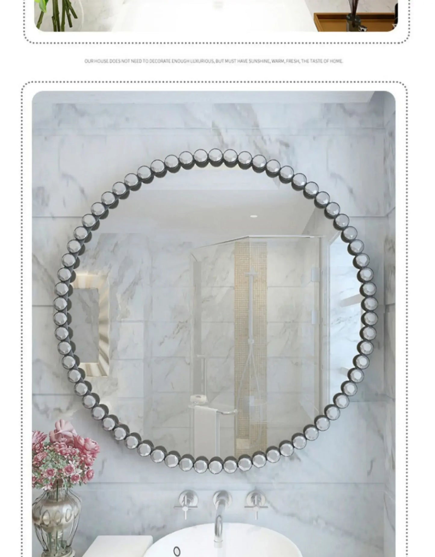 Bathroom Decorative Wall Mirrors Aesthetic Room Shower Shaving Large Makeup Mirror Bedroom Modern Decor Espejo Joyero Home Decor