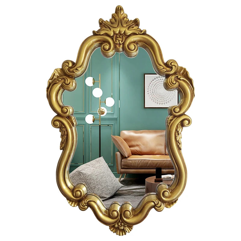 Makeup Irregular Mirror Bathroom Nordic Design Creative Mirror Wall Mount Macrame Espejos Decorativos Living Room Decoration