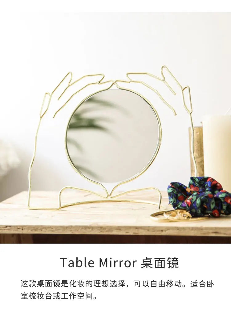 Miroir Artistique – Miroir Créatif en Métal pour Salle de Bain et Table de Chevet