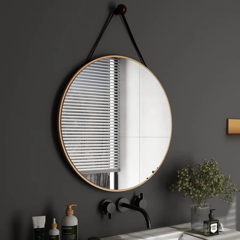 Creative Modern Mirror Bathroom Art Makeup Nordic Round Mirror Design Full Length Hanging Dekoracyjne Lustra Decoration Home