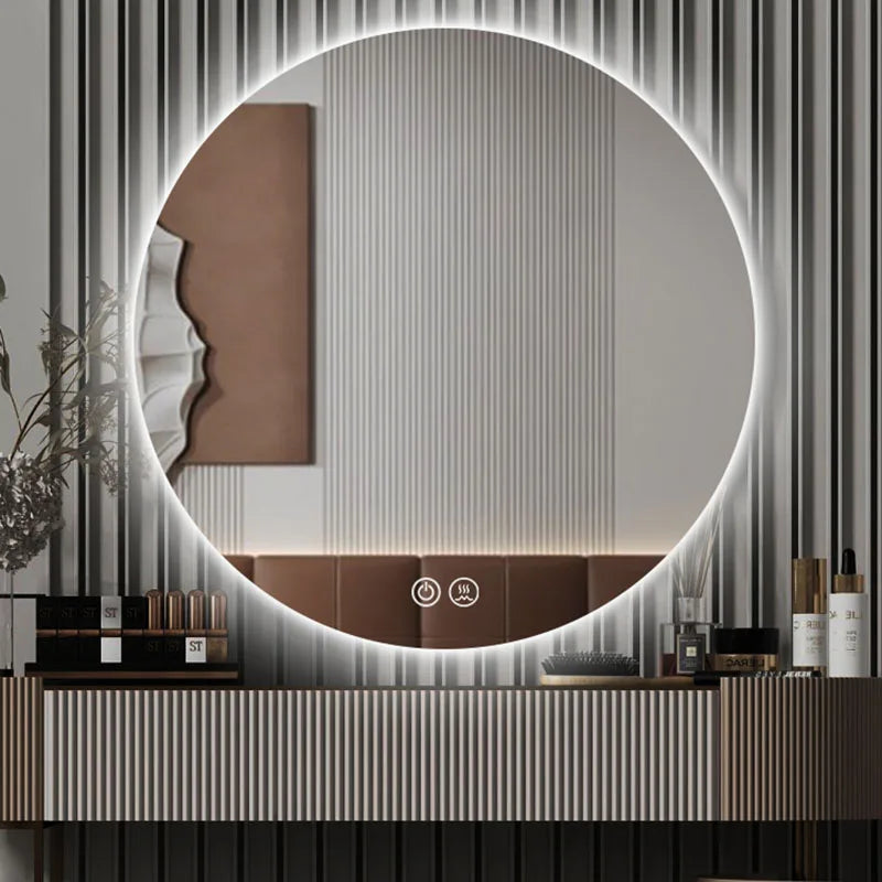 Led Lighted Mirror Bathroom Dressing Wall Mount Creative Mirror Modern Design Espejos Decorativos Home Decoration Accessories