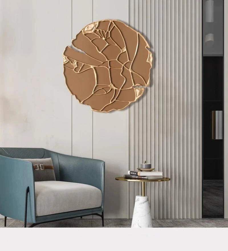 Miroir Mural Rond pour Salon | Miroir de Taille Complète au Design Esthétique