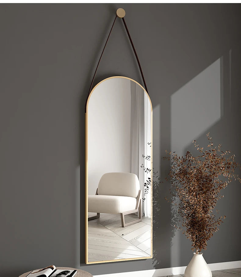 Creative Modern Mirror Bathroom Art Makeup Nordic Round Mirror Design Full Length Hanging Dekoracyjne Lustra Decoration Home