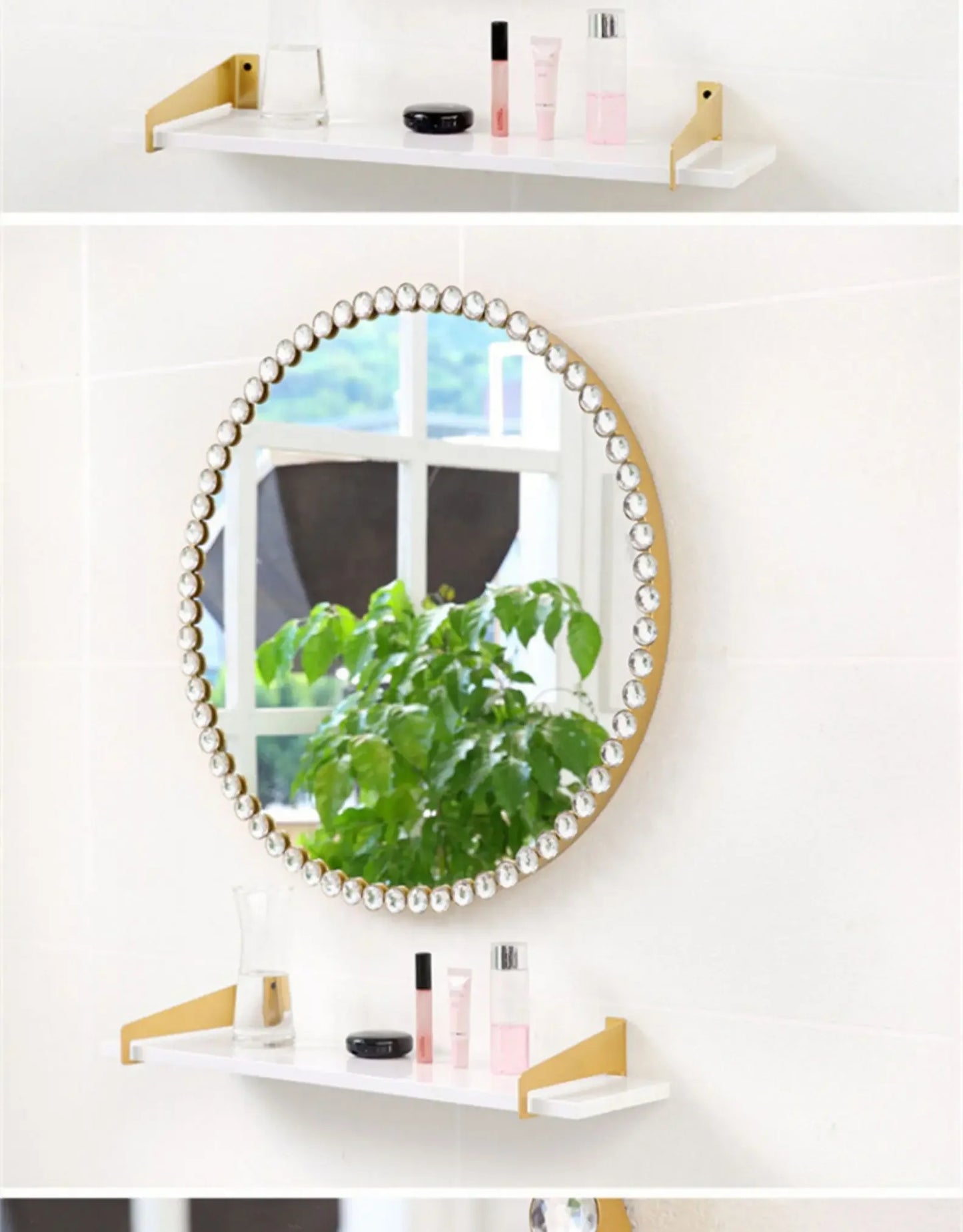 Bathroom Decorative Wall Mirrors Aesthetic Room Shower Shaving Large Makeup Mirror Bedroom Modern Decor Espejo Joyero Home Decor