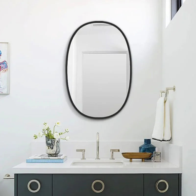 Luxury Irregular Decorative Wall Mirror Nordic Shower Crafts Bathroom Mirrors Modern Makeup Vanity Espejo Con Luz Home Decor