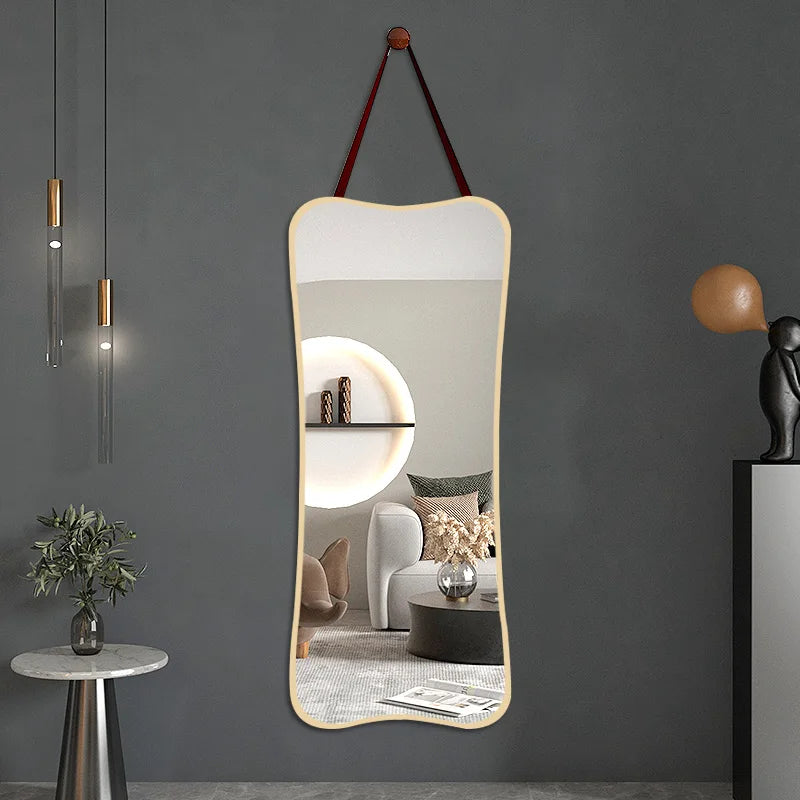 Creative Modern Mirror Bathroom Art Makeup Nordic Round Mirror Design Full Length Hanging Dekoracyjne Lustra Decoration Home