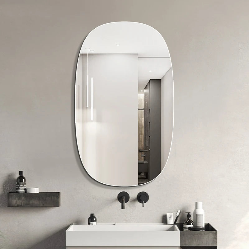 Makeup Irregular Wall Mirror Stikers Bathroom Asymmetrical Mirror Wall Mount Aesthetic Espejos Decorativos Home Decoration