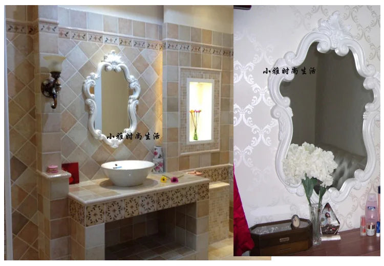 Makeup Irregular Mirror Bathroom Nordic Design Creative Mirror Wall Mount Macrame Espejos Decorativos Living Room Decoration