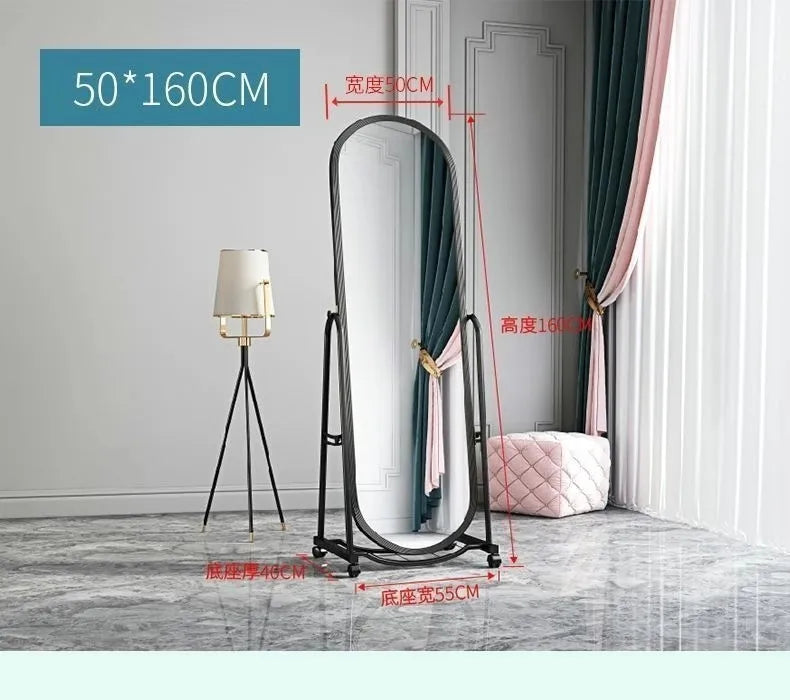 Luxury Korean Bathroom Mirrors Aesthetic Vanity Creative Full Length Makeup Mirror Creative Free Shipping Spiegels Home Decor