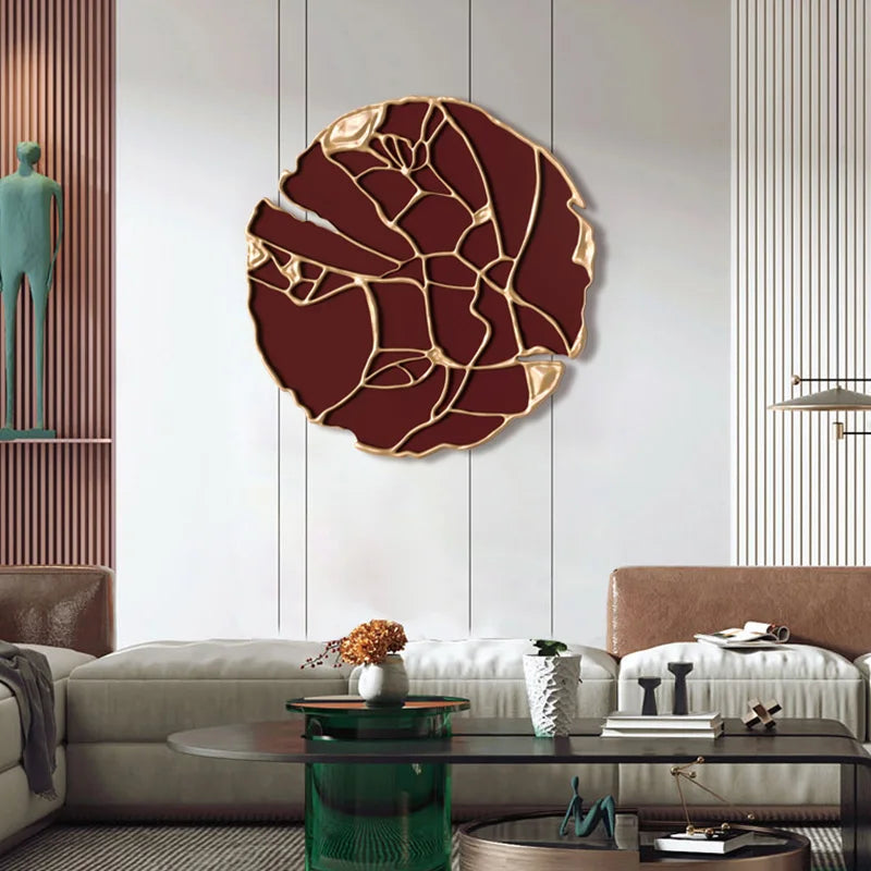 Miroir Mural Rond pour Salon | Miroir de Taille Complète au Design Esthétique