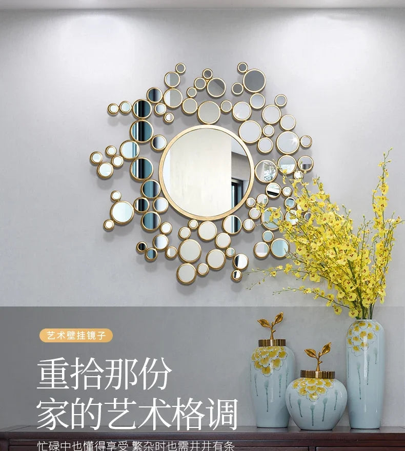 Irregular Aesthetic Decorative Mirror Living Room Large Wall Mirror Home Design Luxury Custom-made Miroir Chambre Wall Decor