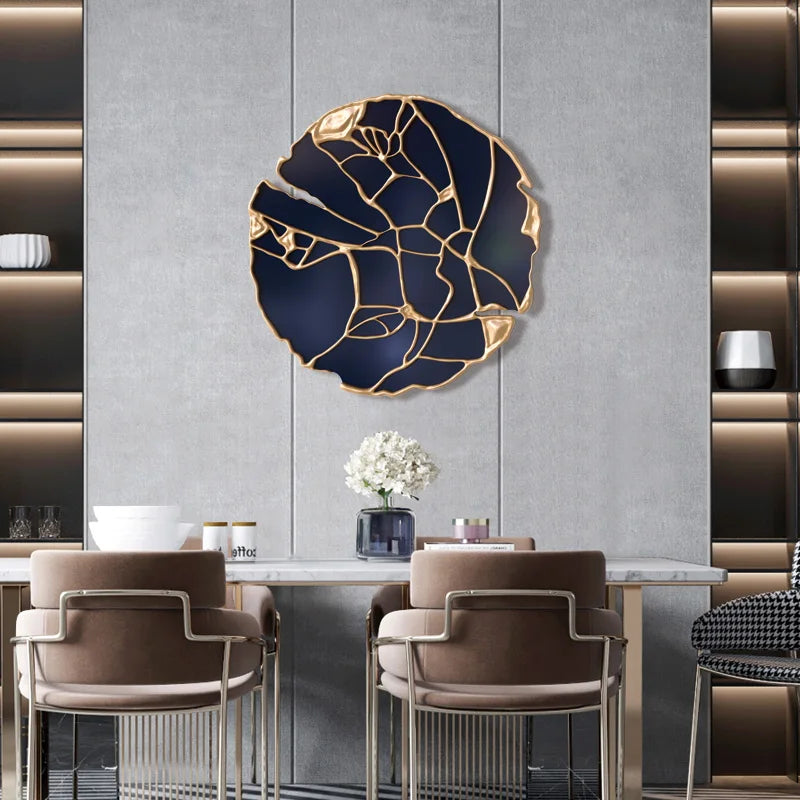 Miroir Mural Rond pour Salon | Miroir de Taille Complète au Design Esthétique