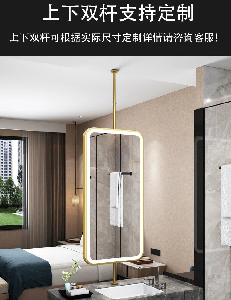 Led Lighted Design Mirror Bathroom Wall Mount Makeup Smart Mirror Nordic Rectangular Espejo Maquillaje Luz Decoration Home