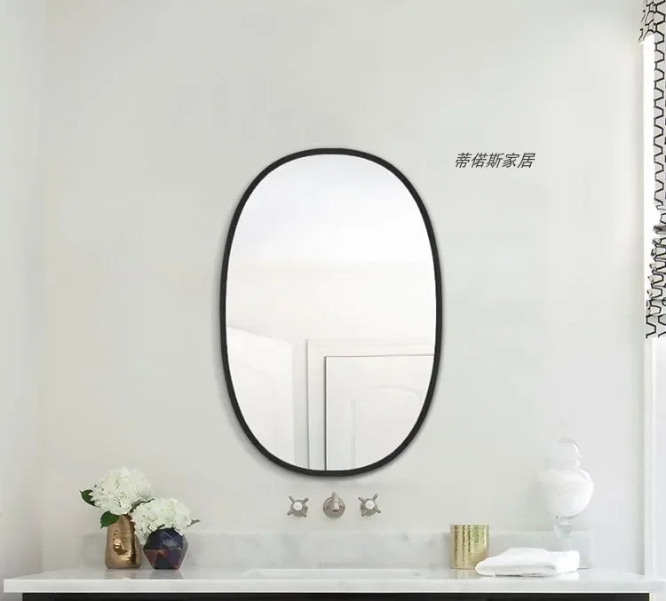 Luxury Irregular Decorative Wall Mirror Nordic Shower Crafts Bathroom Mirrors Modern Makeup Vanity Espejo Con Luz Home Decor