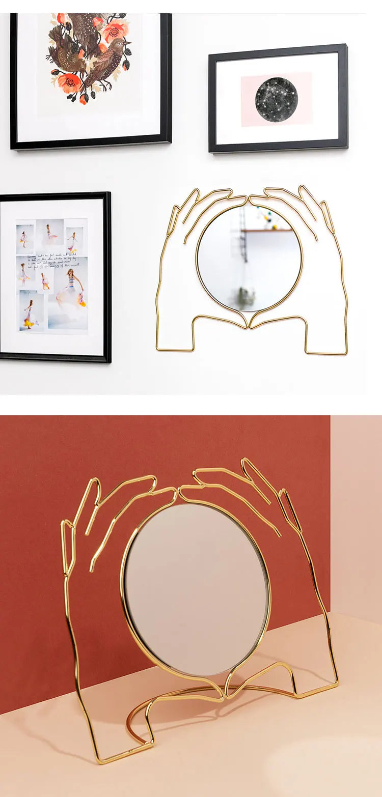 Miroir Artistique – Miroir Créatif en Métal pour Salle de Bain et Table de Chevet