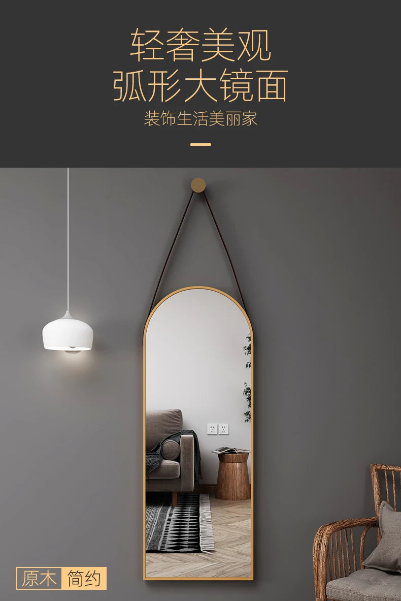 Creative Modern Mirror Bathroom Art Makeup Nordic Round Mirror Design Full Length Hanging Dekoracyjne Lustra Decoration Home