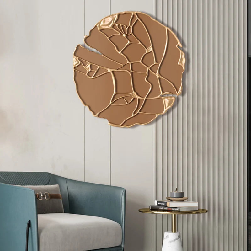 Miroir Mural Rond pour Salon | Miroir de Taille Complète au Design Esthétique