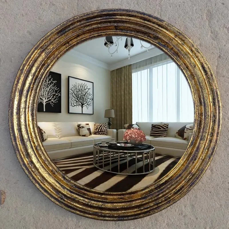 Gold Decorative Wall Mirror Nordic Modern Style Bathroom Decorative Mirror Designer Glass Hairdresser Espejo Aumento Wall Decor