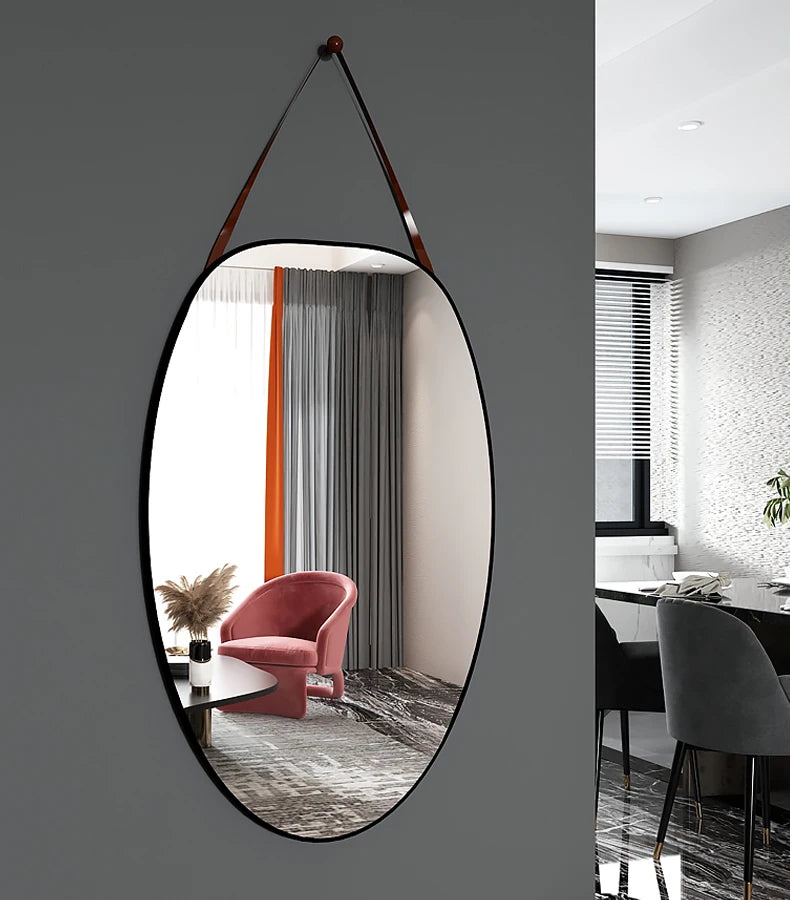 Creative Modern Mirror Bathroom Art Makeup Nordic Round Mirror Design Full Length Hanging Dekoracyjne Lustra Decoration Home