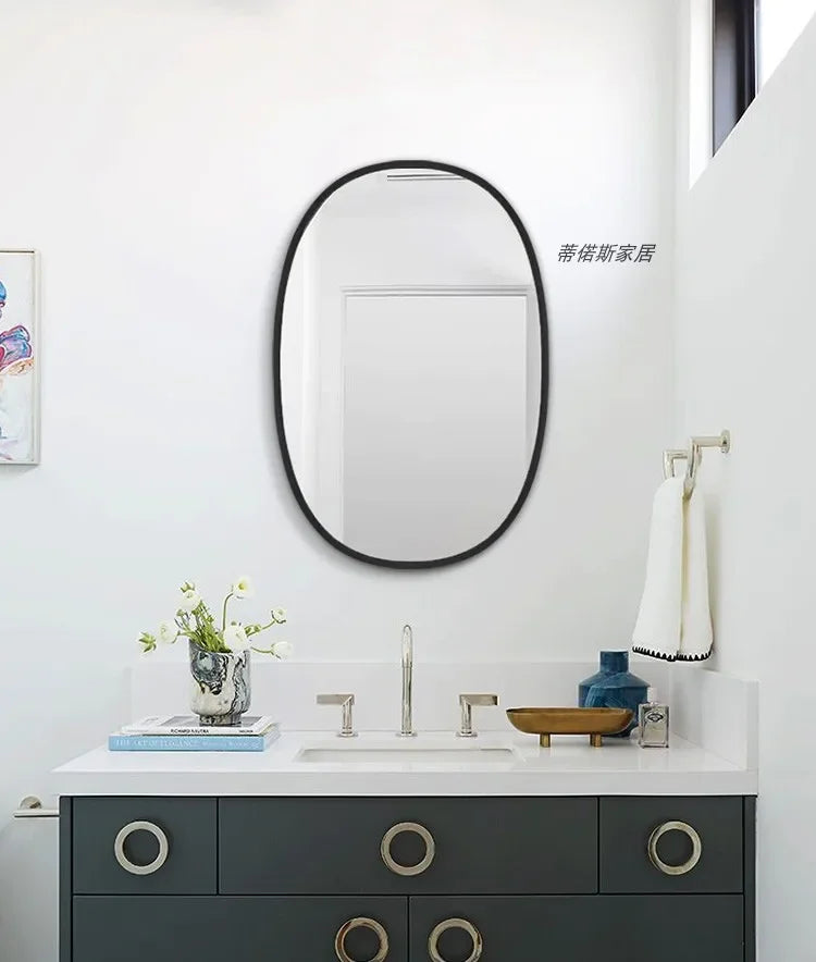 Luxury Irregular Decorative Wall Mirror Nordic Shower Crafts Bathroom Mirrors Modern Makeup Vanity Espejo Con Luz Home Decor